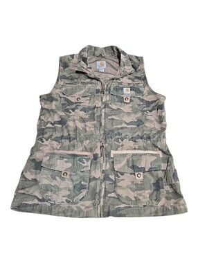 Carhartt Women's Utility Full-Zip Camo Vest Style 101110 Size Medium
